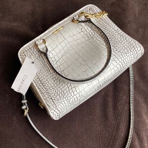 White snake print Calvin Klein crossbody bag